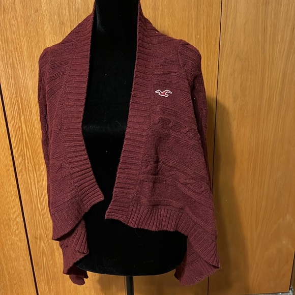 Vintage Hollister cable knit sweater, burgundy, great condition size medium - Picture 3 of 7